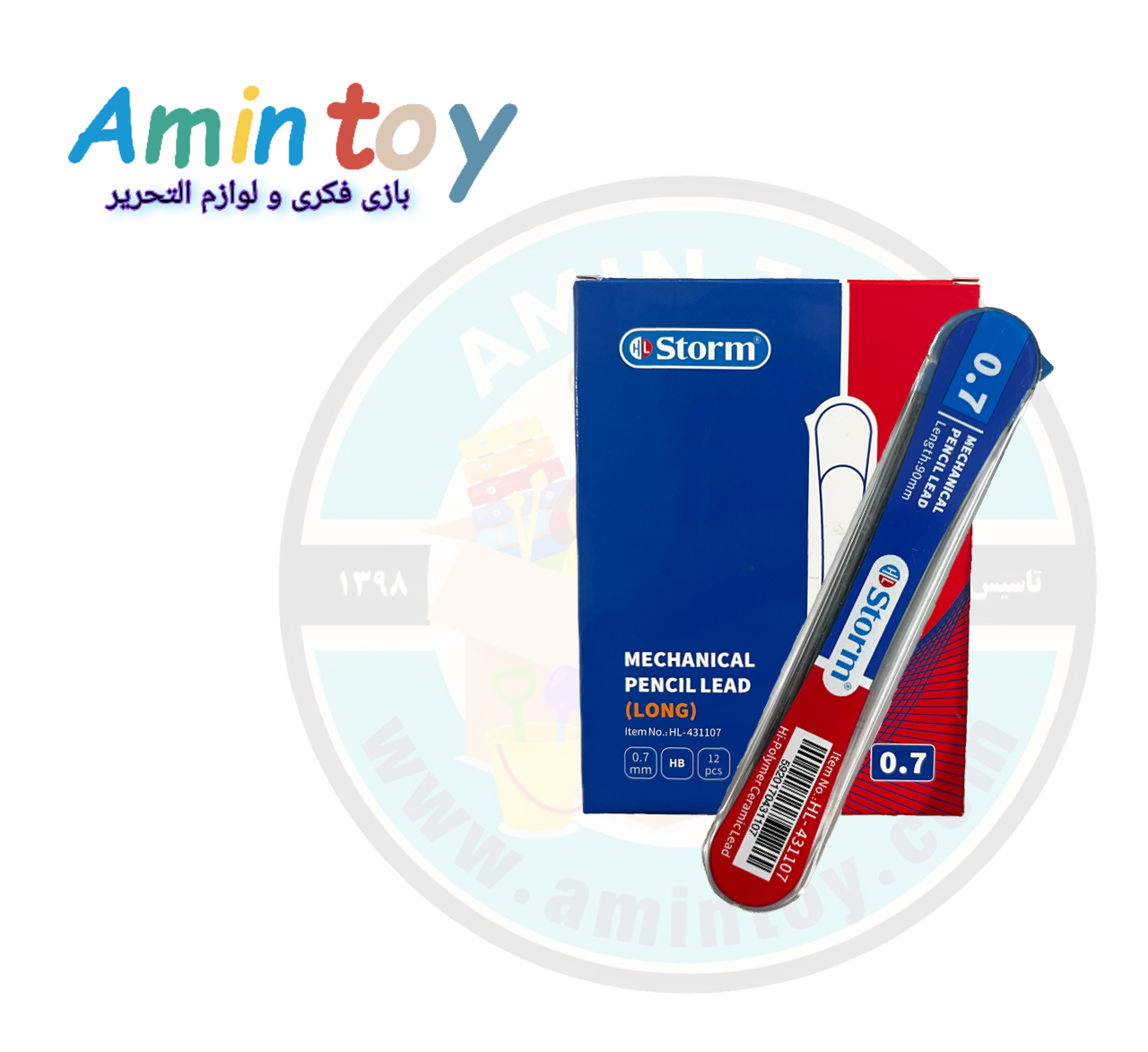 نوک مداد نوکی ۰.۷ میلی متری استورم بسته ۲عددی