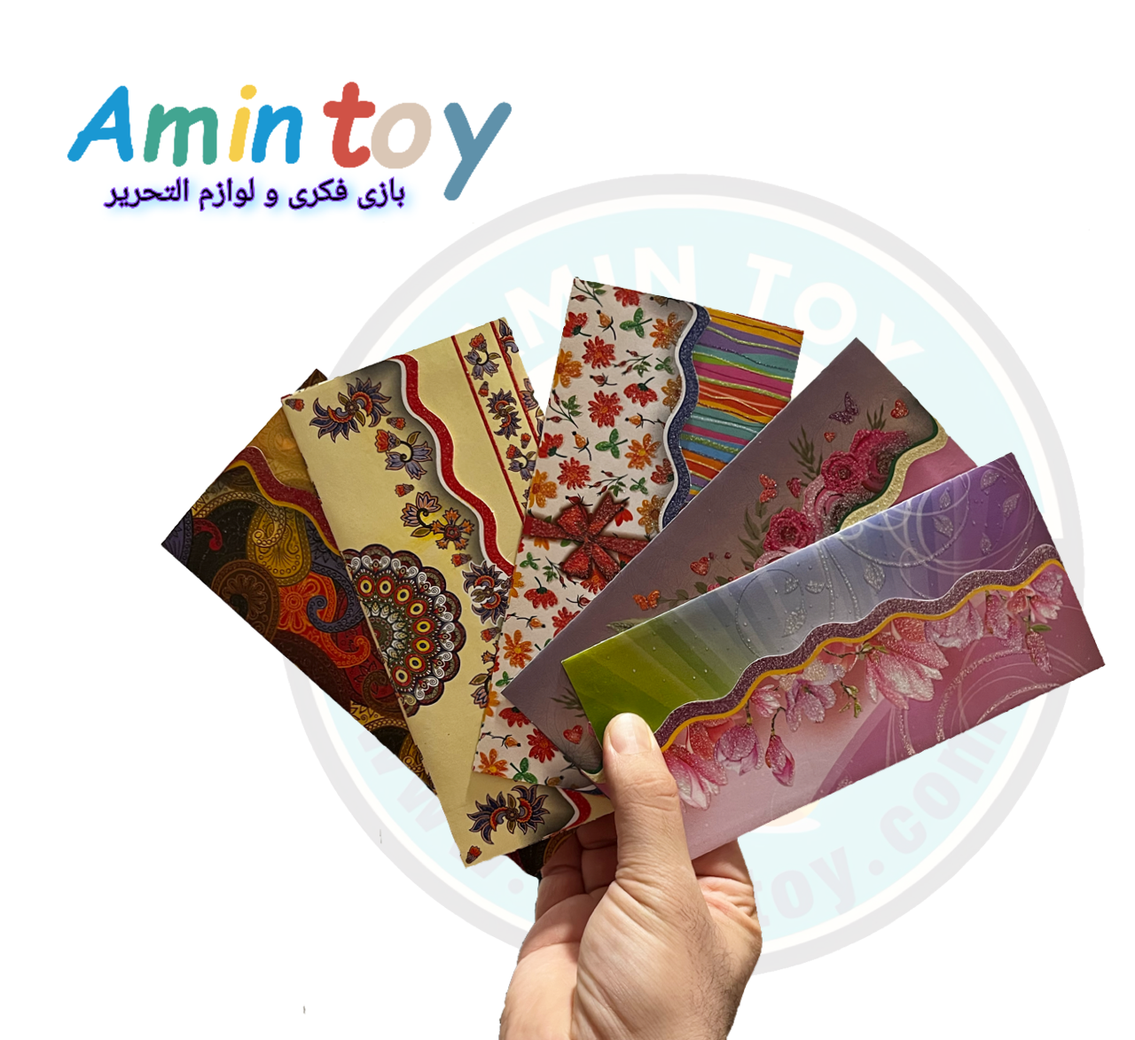 پاکت پول و نامه طرحدار بسته ۱۰ عددی