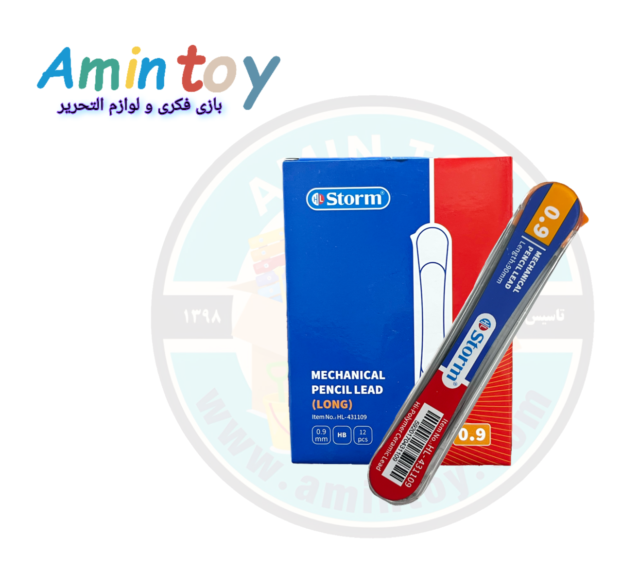 نوک مداد نوکی ۰.۹ میلی متری استورم بسته ۲ عددی