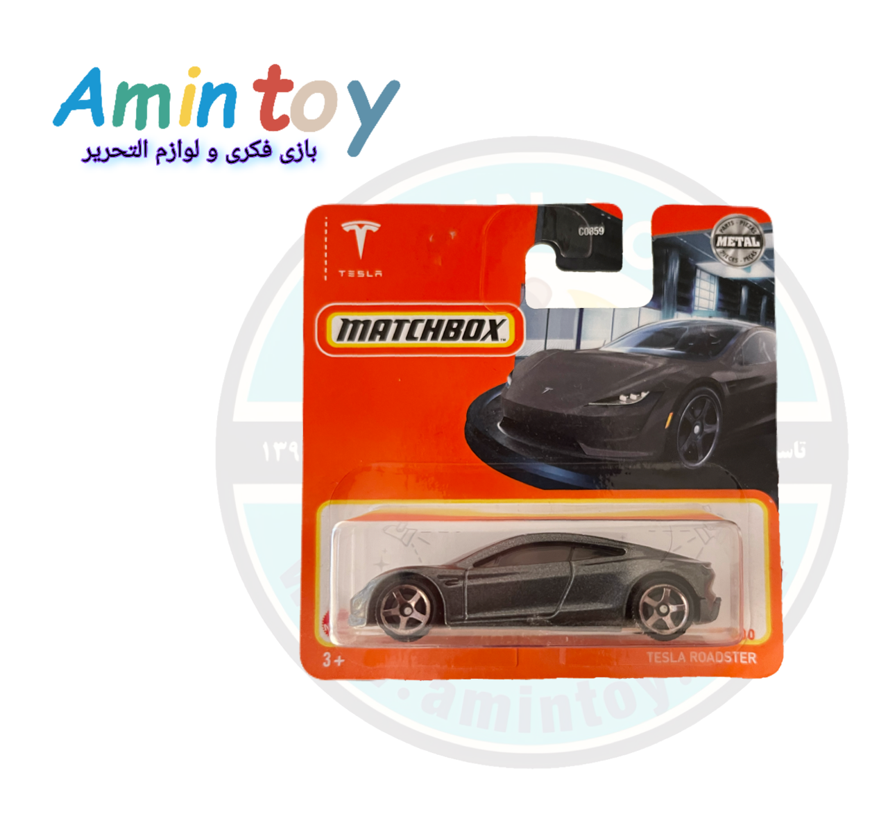 ماکت فلزی مچ باکس مقیاس ۱/۶۴ مدل تسلا Tesla Roadster