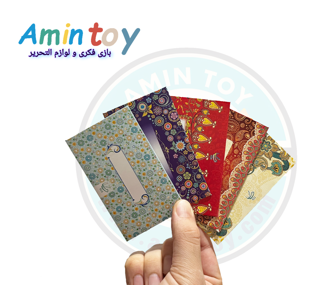 پاکت کارت هدیه و سکه بسته ۵ عددی