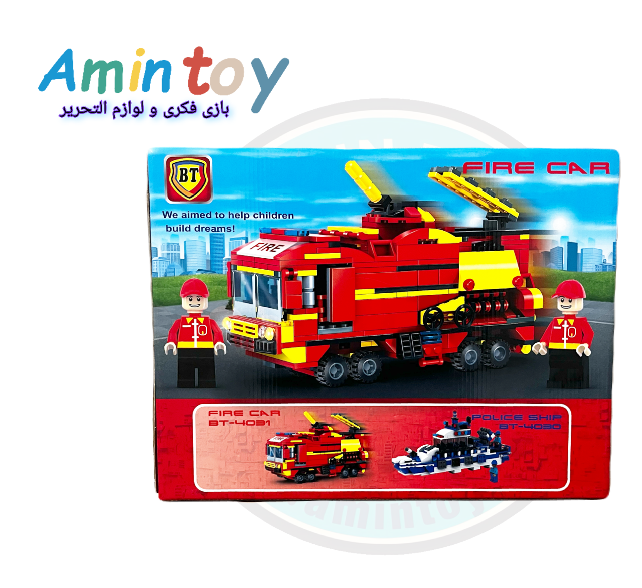 ساختنی لگو ماشین آتش نشانی برند BT